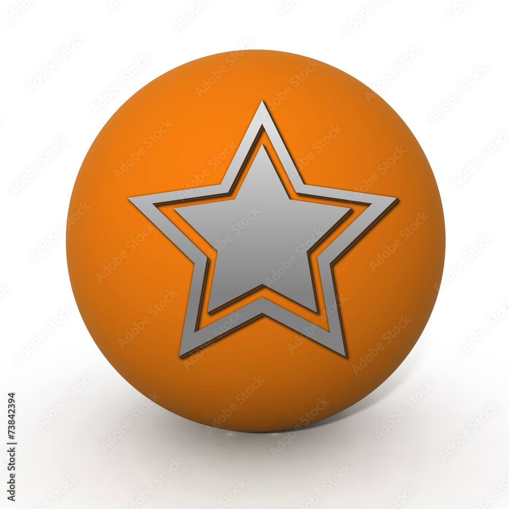 Obraz premium Star circular icon on white background