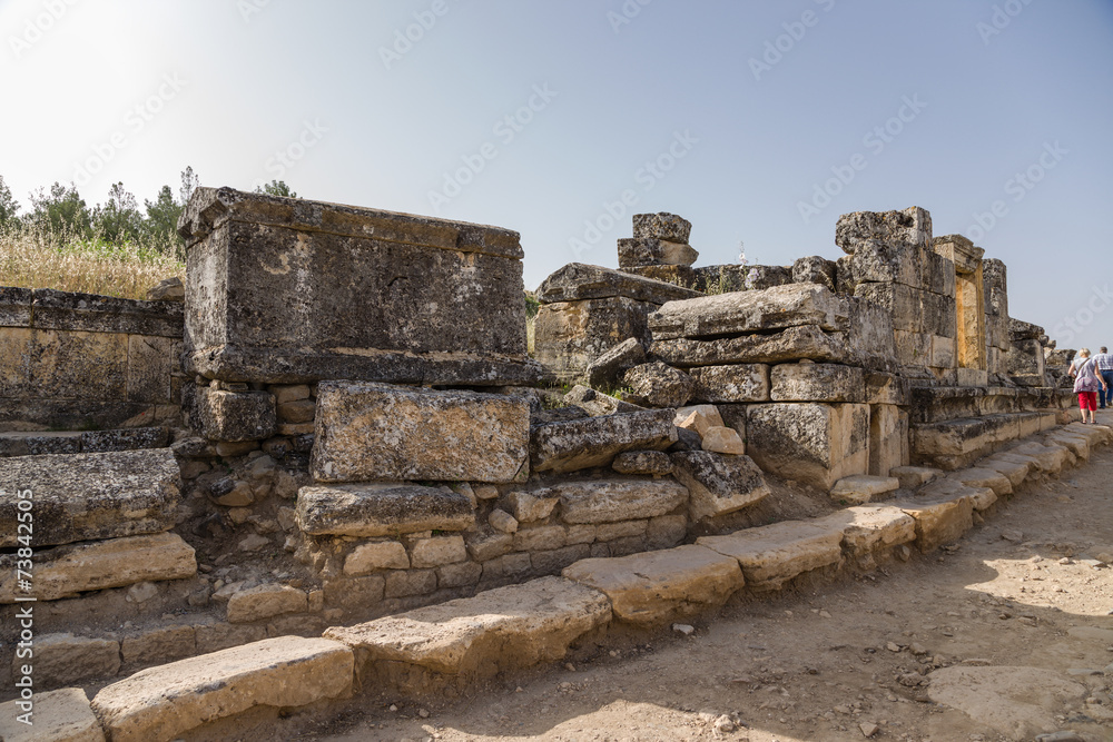 Turkey, Hierapolis. Crypts of the antique necropolis