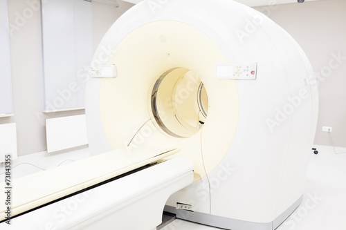 tomograph in the interior of a hospital diagnostic room photo