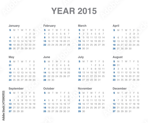 Calender 2015