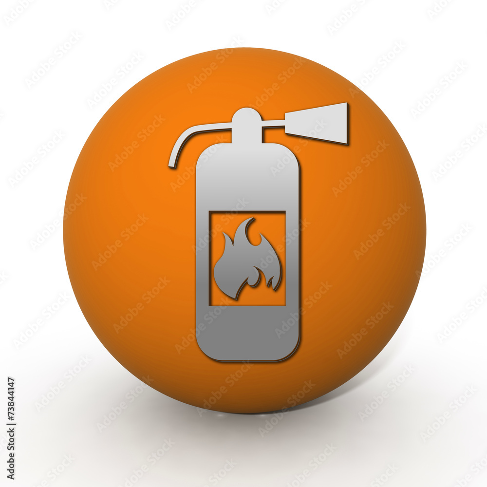 Fire extinguisher circular icon on white background Fire extinguisher circular icon on white background
