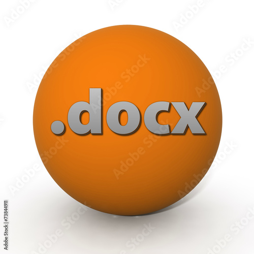 .docx circular icon on white background