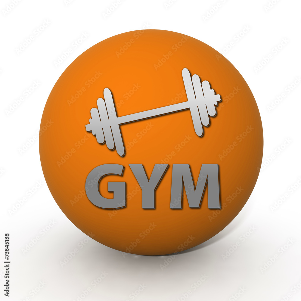 Gym circular icon on white background Gym circular icon on white background