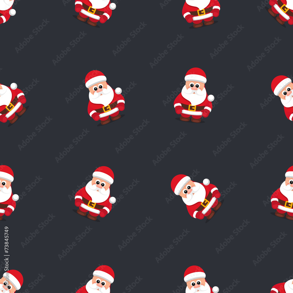 Fototapeta premium PatternVectorSantaBlack02