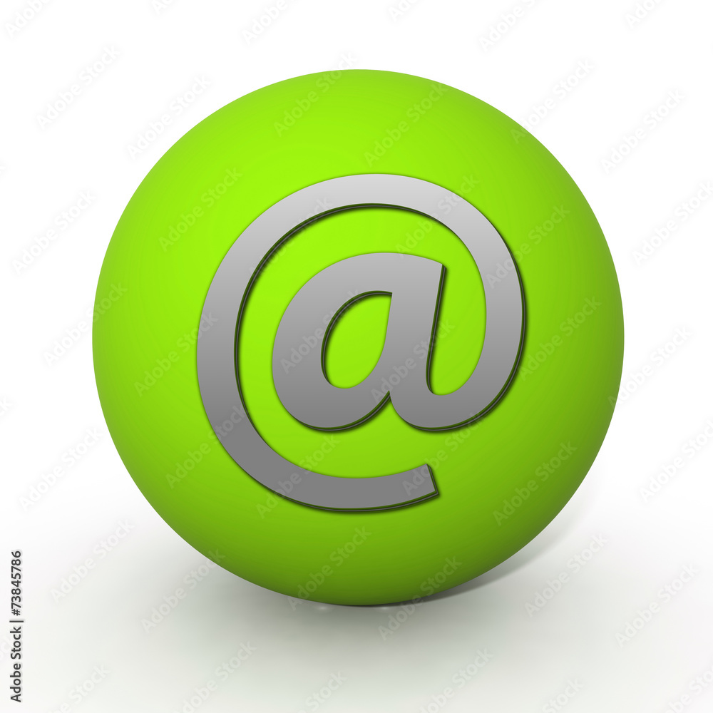 Email circular icon on white background Email circular icon on white background