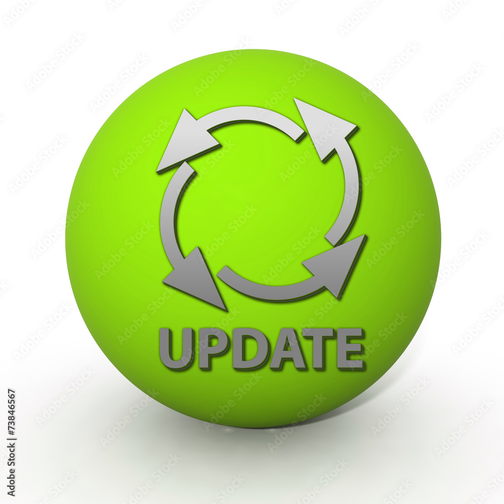 Update circular icon on white background