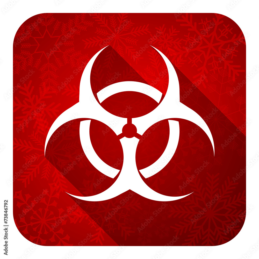 biohazard flat icon, christmas button, virus sign biohazard flat icon, christmas button, virus sign