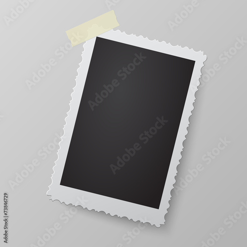 Blank photo frame looking like retro photograph