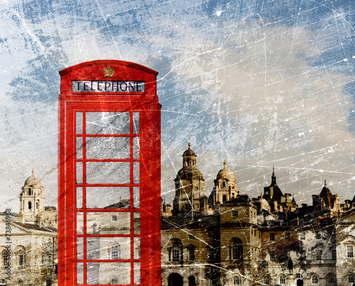 Rote Telefonzelle London, Vintage #73846968