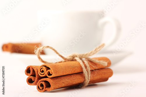 Cinnamon, cup with white background series - 6