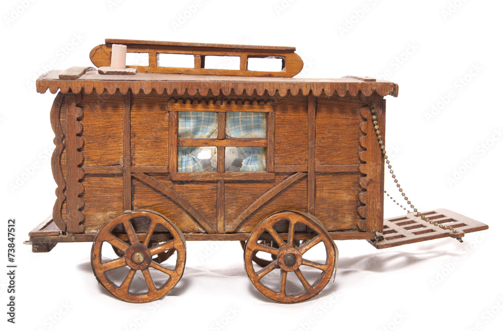 wooden gypsy horse cart ornament