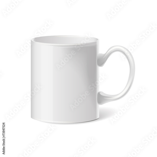 realistic classic white cup