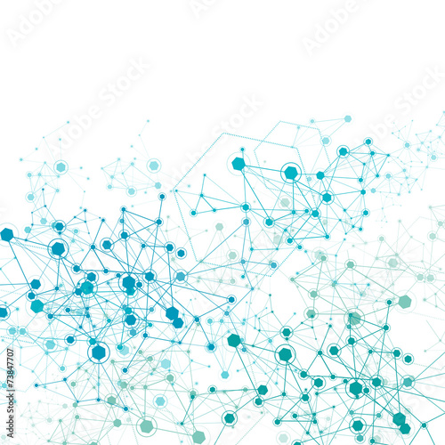 Molecule And Communication Background - Vector Illustration