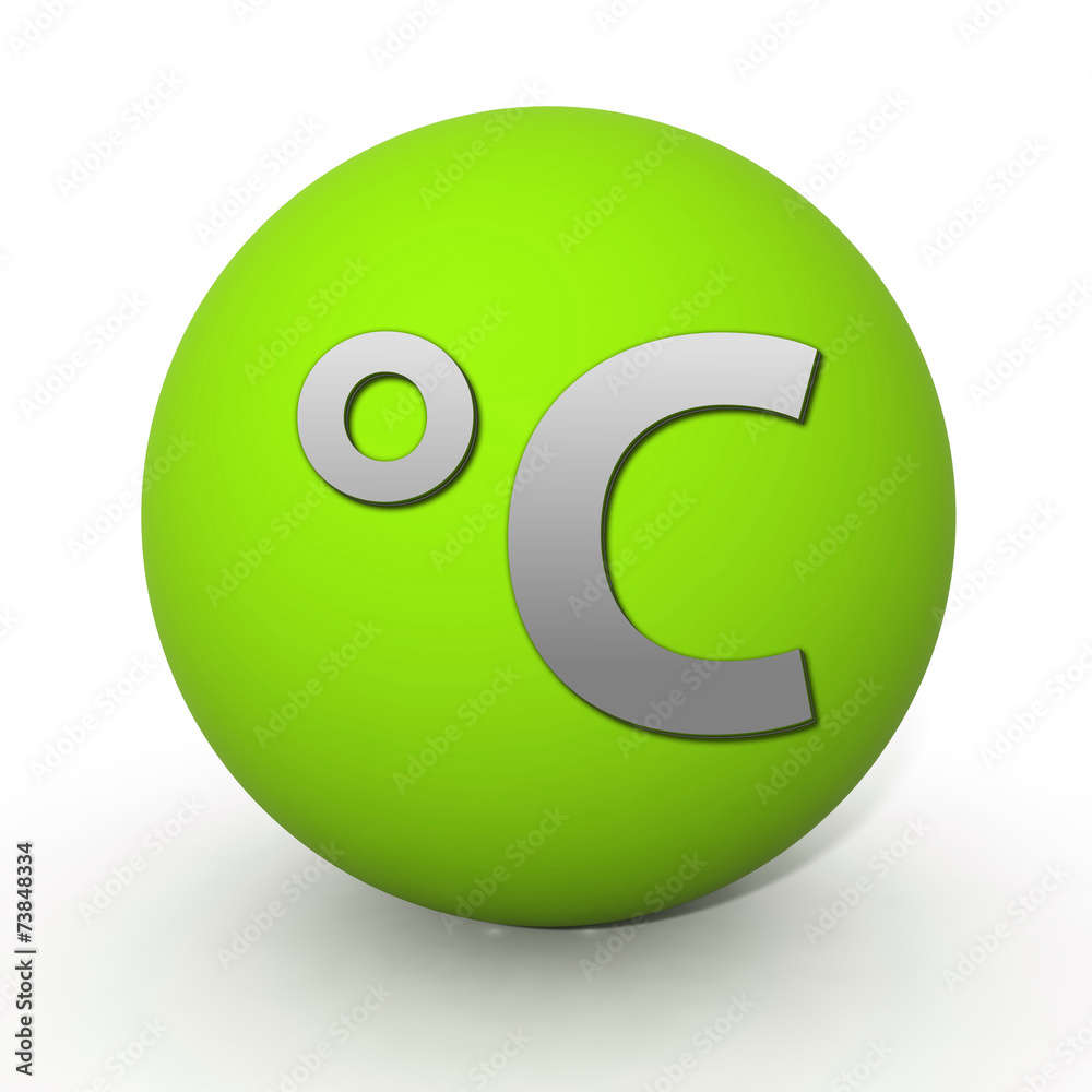 Celsius circular icon on white background Celsius circular icon on white background
