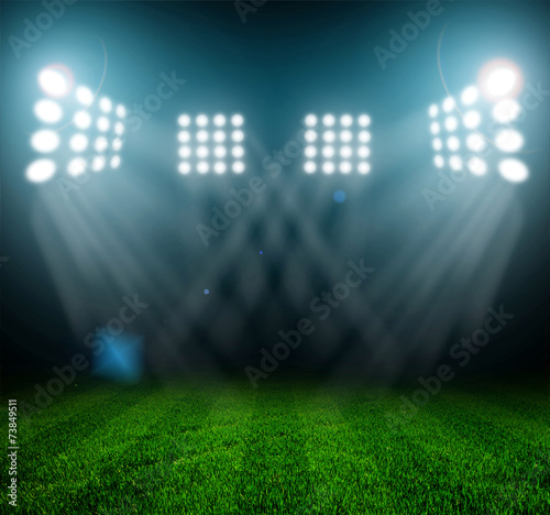 stadium lights at night and stadium