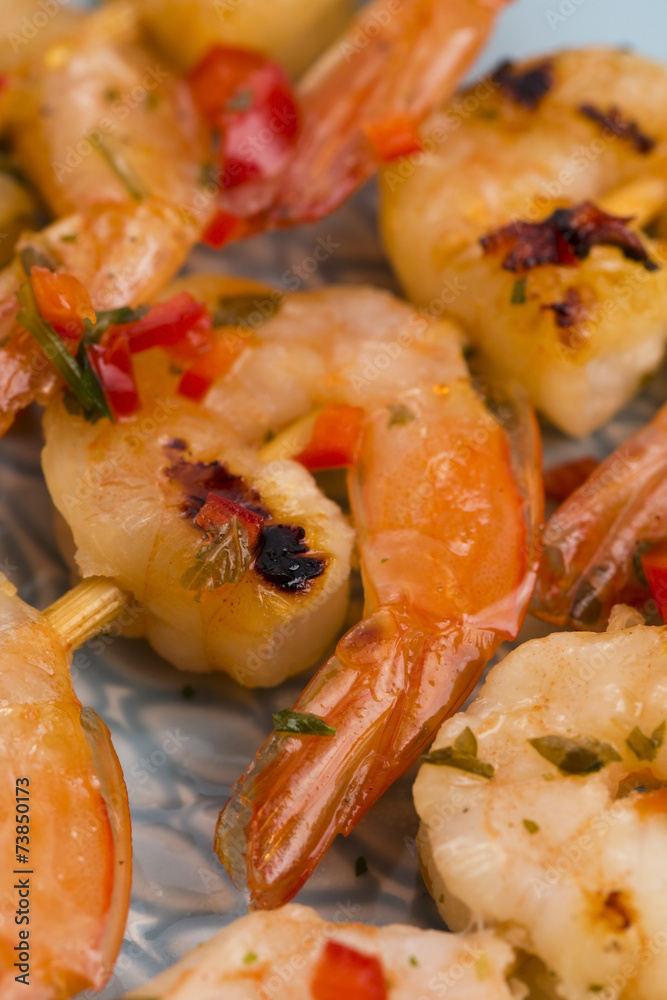 Skewered Tiger Prawns Skewered Tiger Prawns