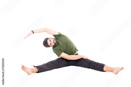 Man in split pose
