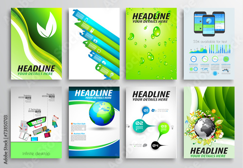 Set of Flyer Design, Infographic layout. Brochure Designs