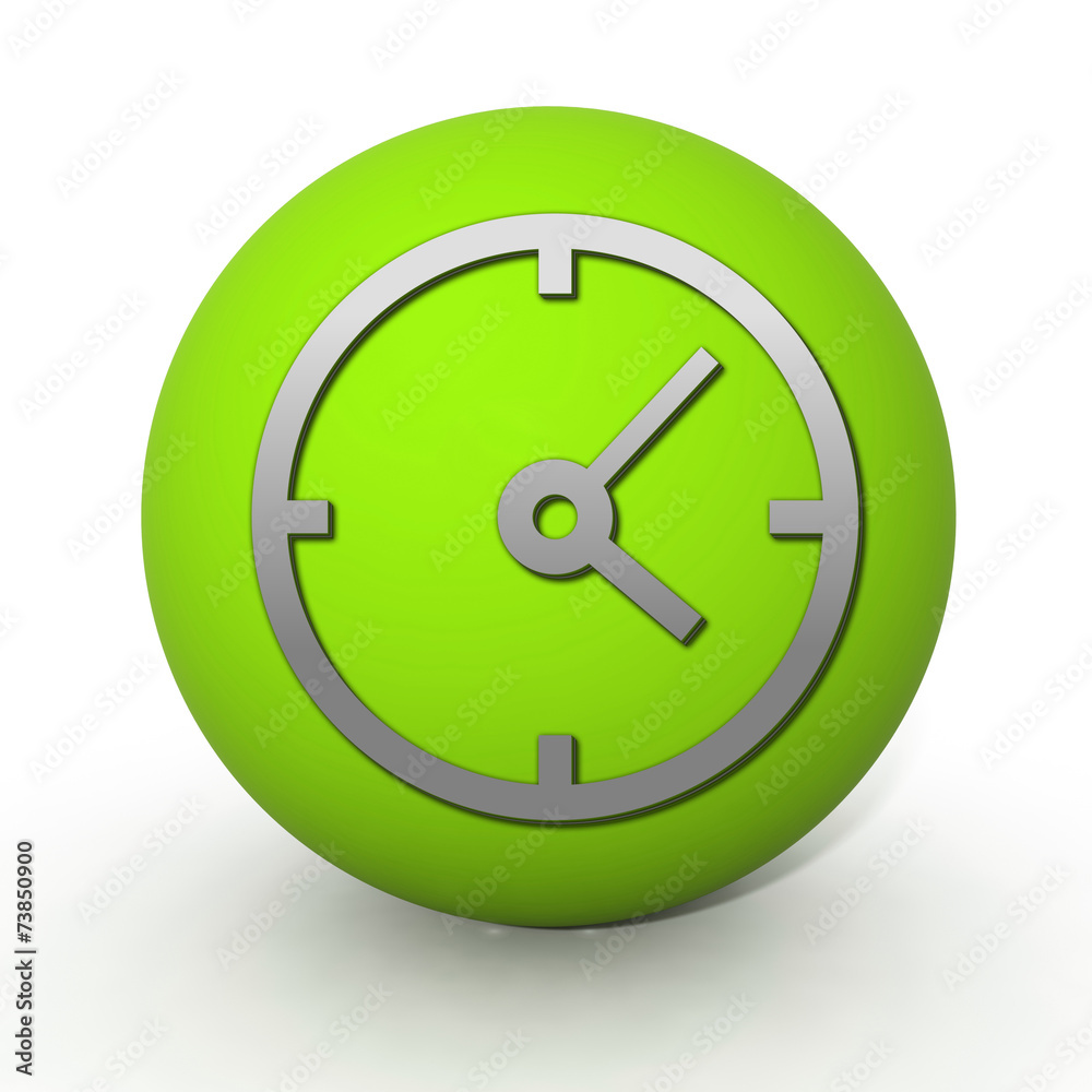 Clock circular icon on white background Clock circular icon on white background