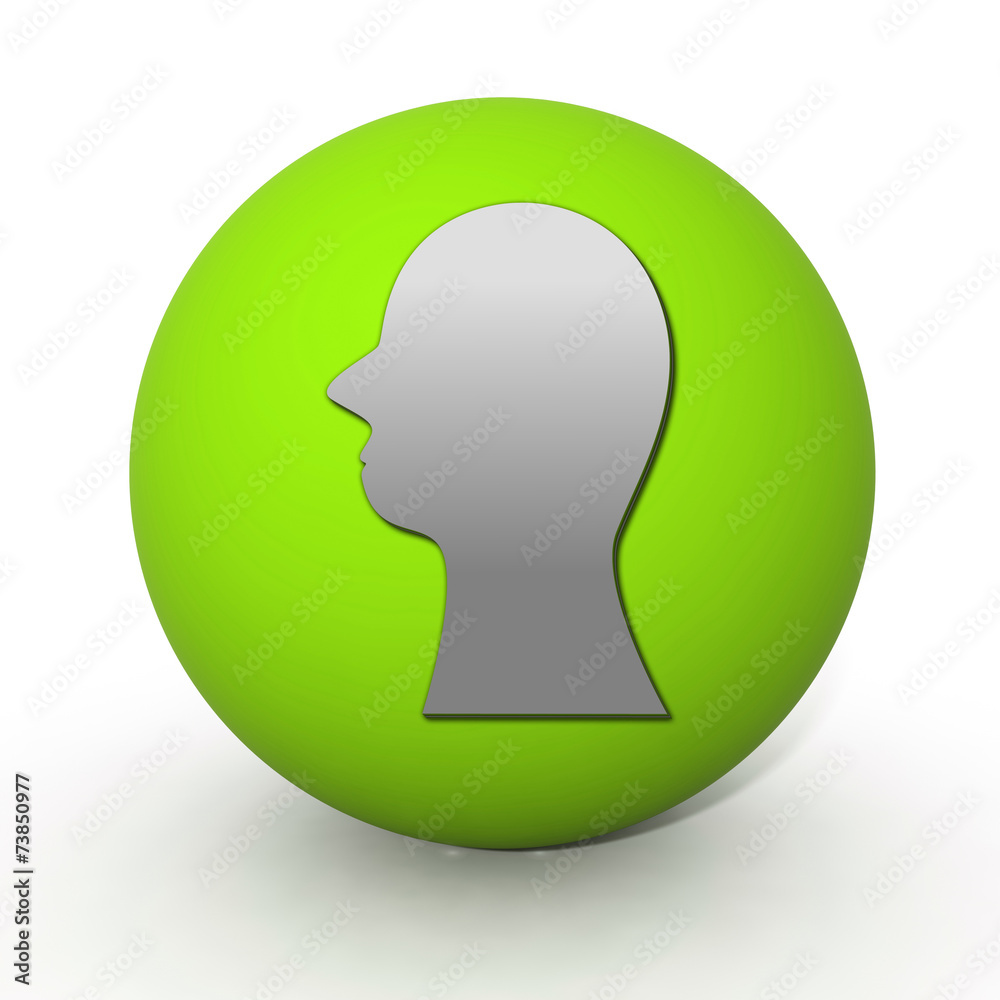 Head silhoulette circular icon on white background Head silhoulette circular icon on white background