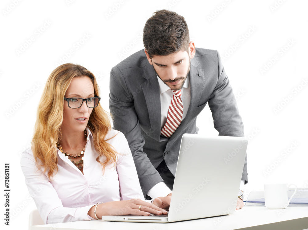 Business people with laptop