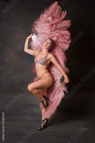 Photos Burlesque dancer with feather fans