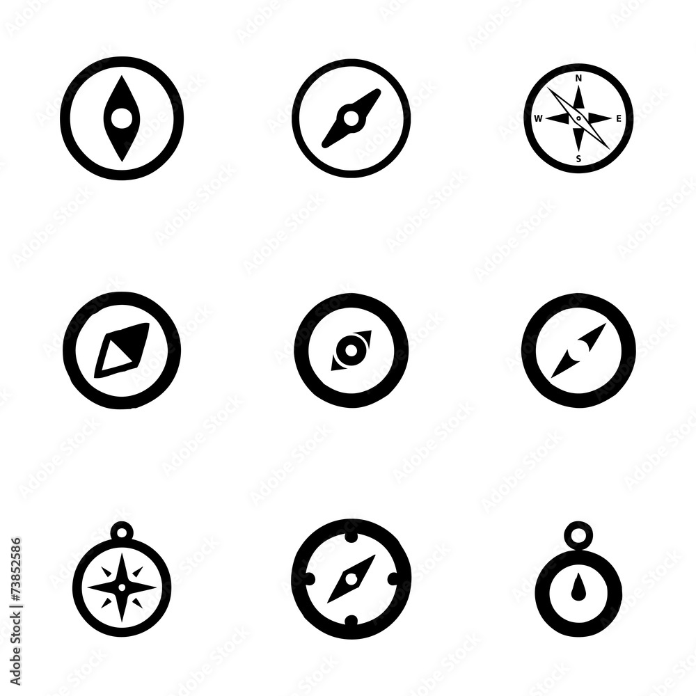 Vector compass icon set Vector compass icon set