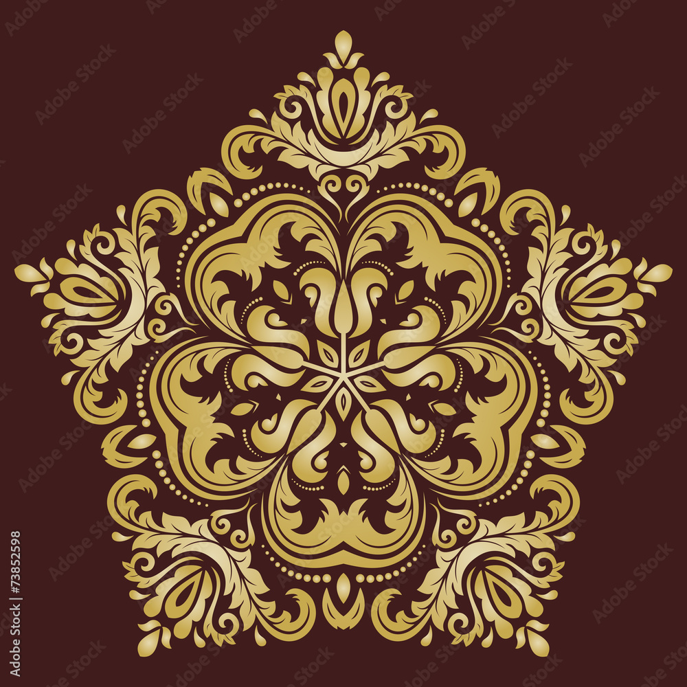 Damask Vector Pattern. Orient Background