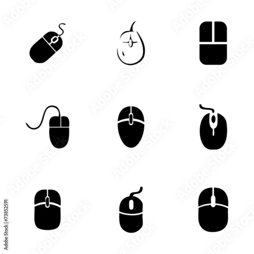 Vector computer mouse icon set