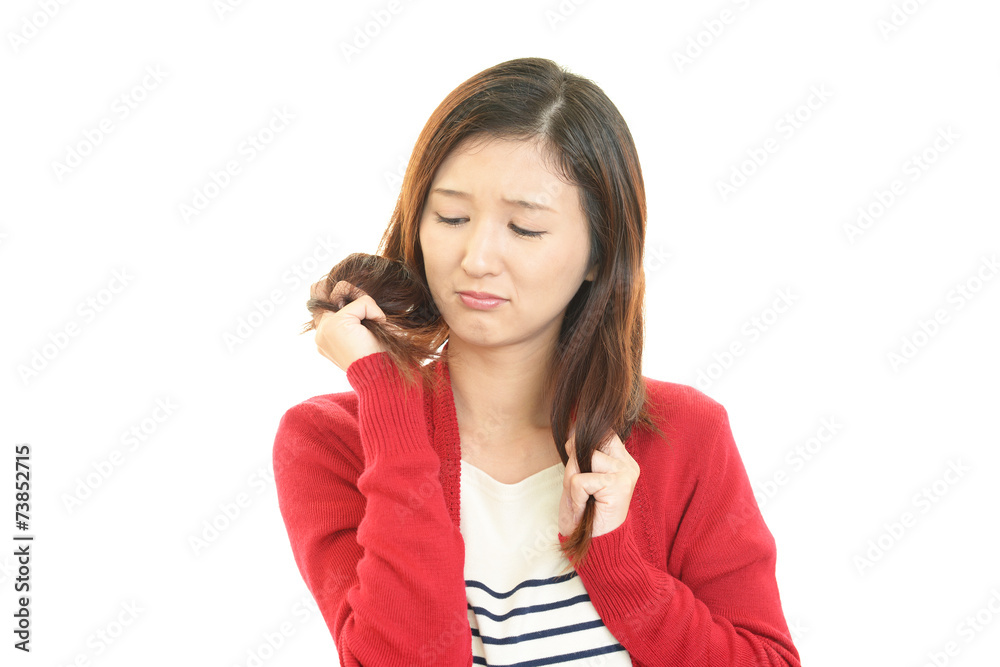 がっかりした表情の女性 がっかりした表情の女性