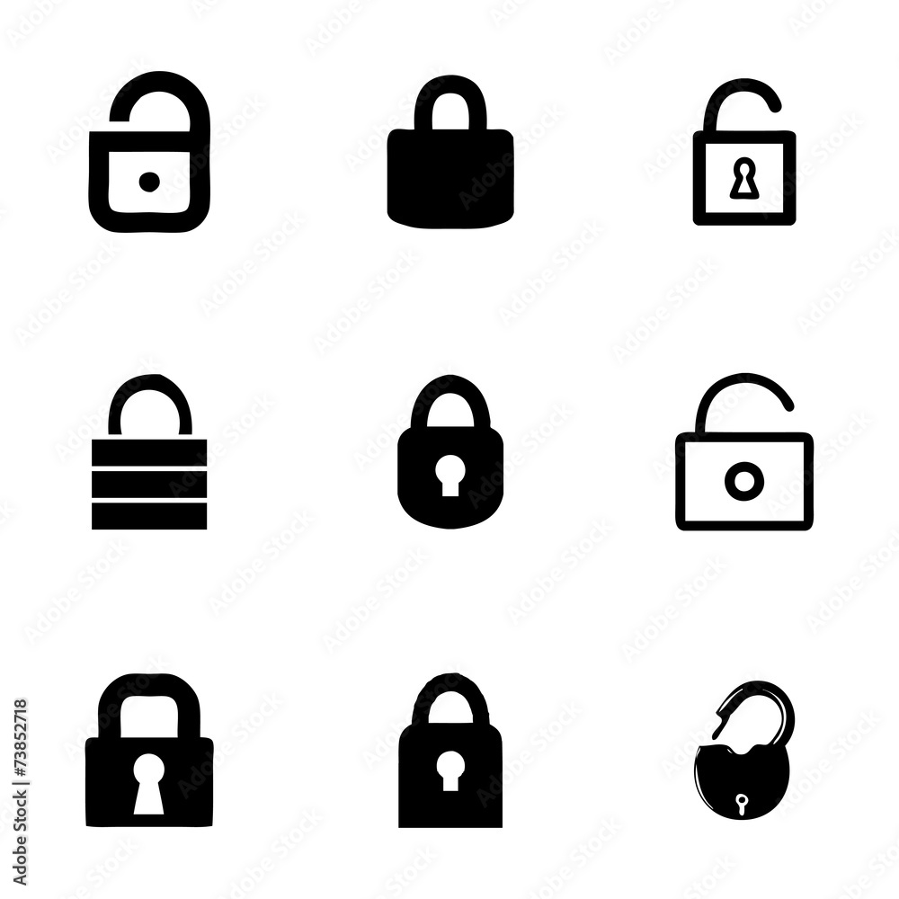 Vector lock icon set Vector lock icon set