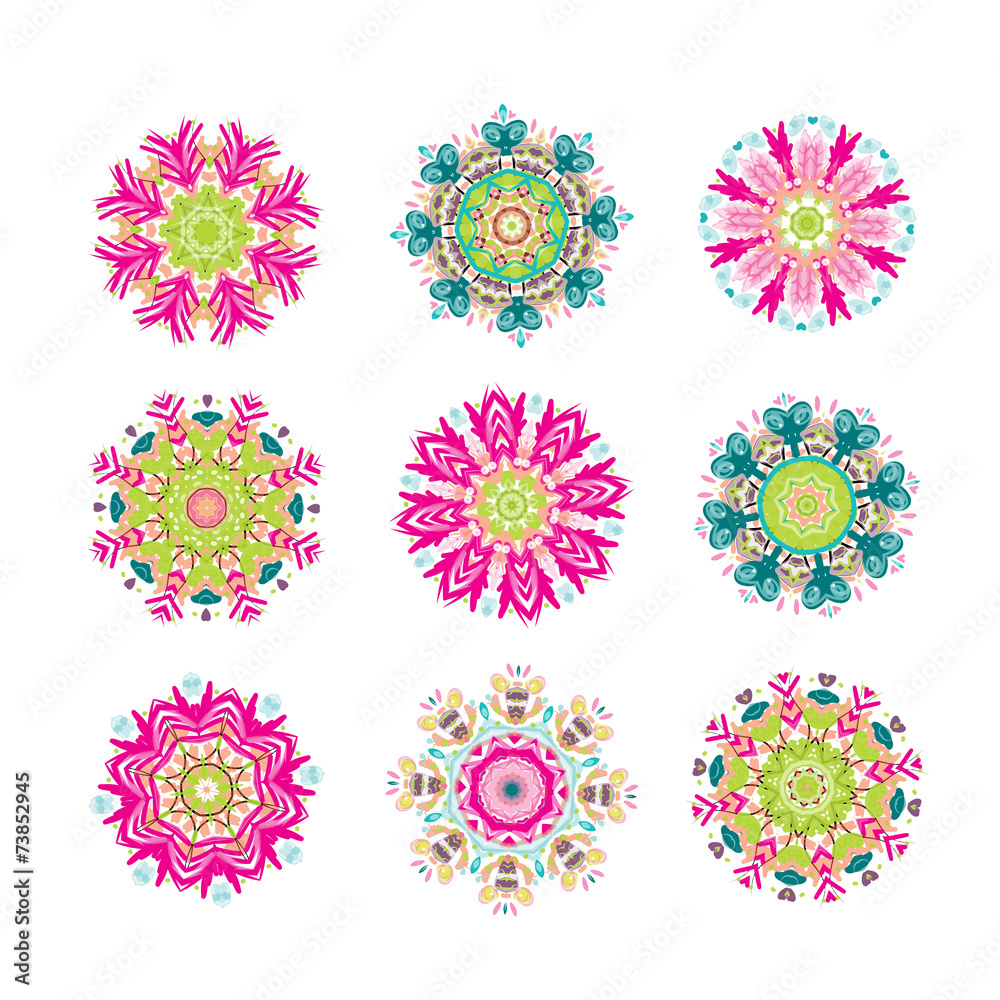 Set of floral arabesque for your design Set of floral arabesque for your design