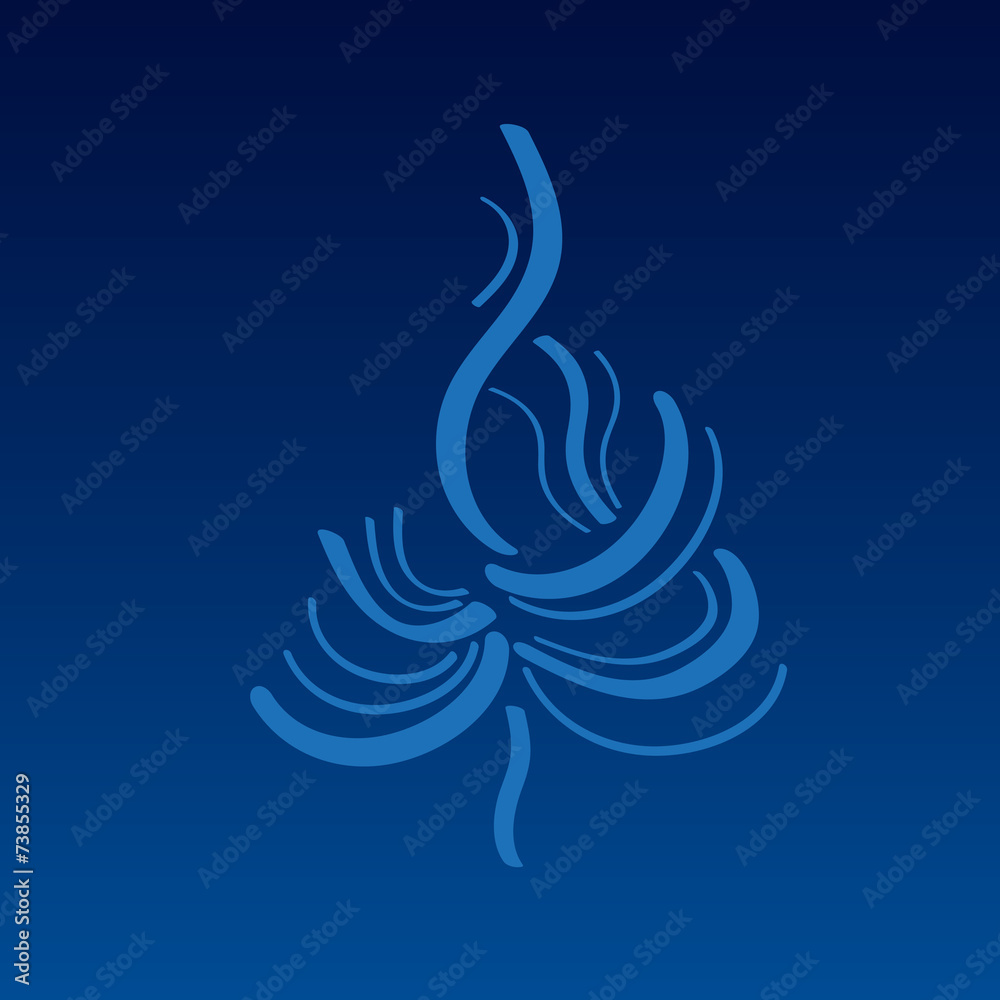 Obraz premium Abstract blue christmas tree