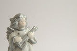 Angel statue on white background