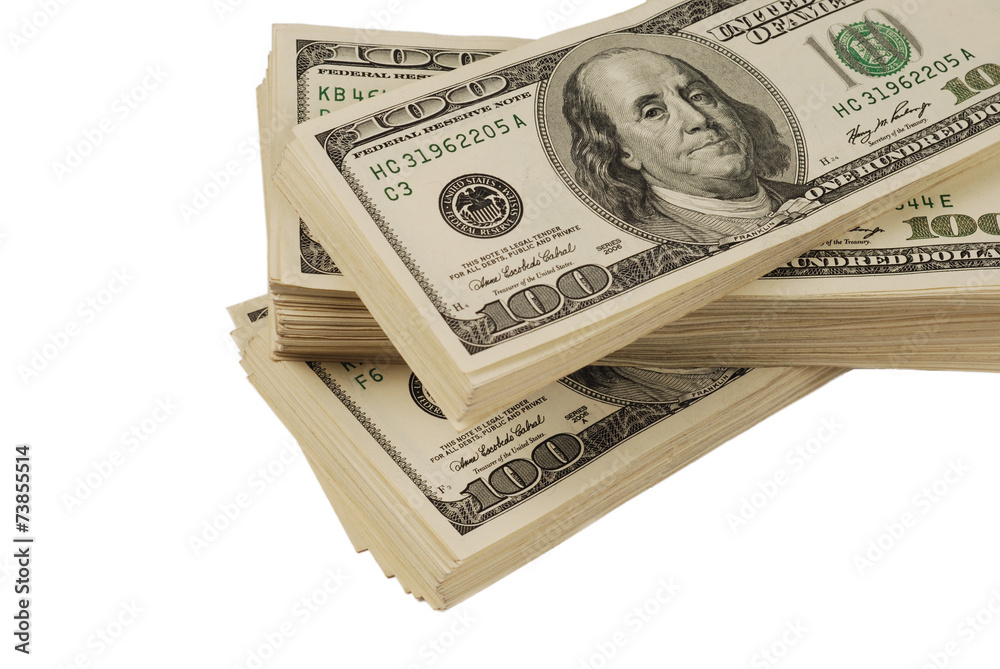 Dollar bank note money isolated closeup