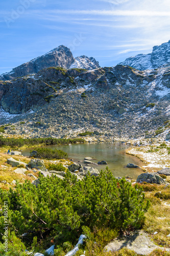 VIew of Gasienicowa valley in autumn, Tatra Mountains, Poland