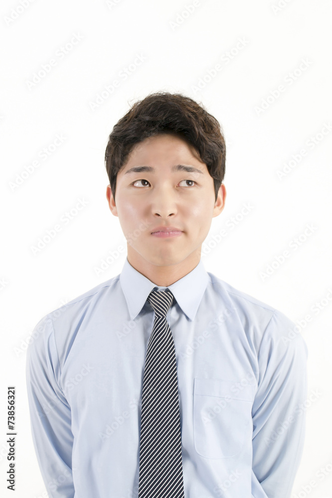 Asian businessman worry something Asian businessman worry something