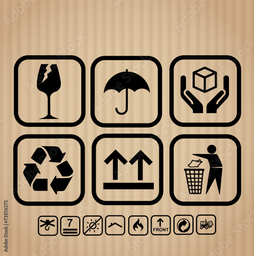 Transportation packing icon set vector