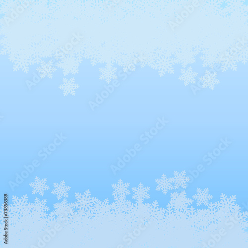 Vector light blue abstract winter background of snowflakes