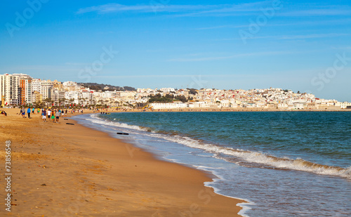Sandy beach of Tangier, Morocco, Africa