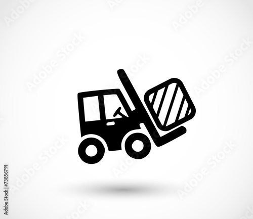 Forklift icon vector