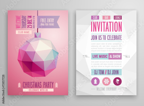 Christmas flyer - geometric style.