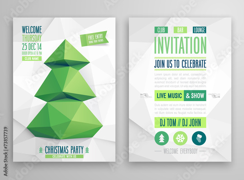 Christmas flyer - geometric stile.