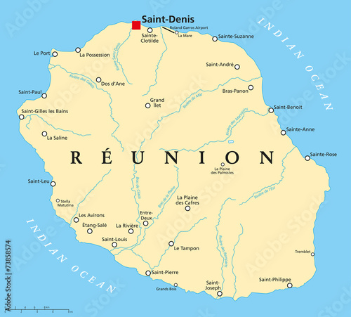 Reunion Political Map