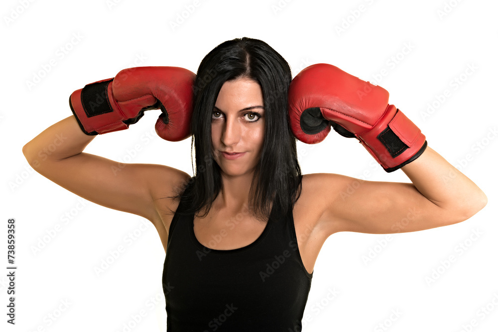 portrait of young brunette fitness woman portrait of young brunette fitness woman