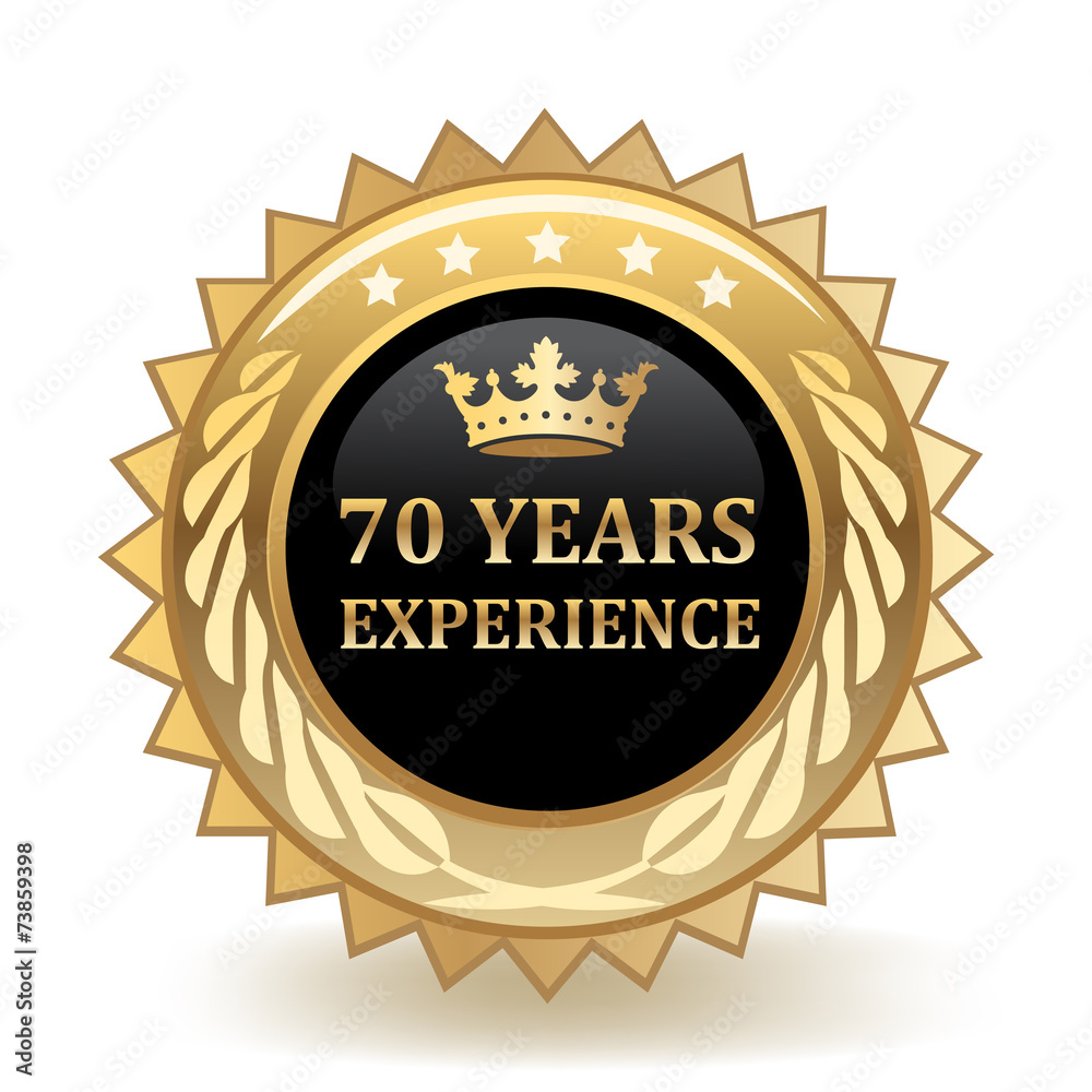 Seventy Years Experience Badge Seventy Years Experience Badge