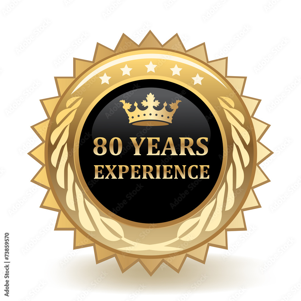 Eighty Years Experience Badge Eighty Years Experience Badge