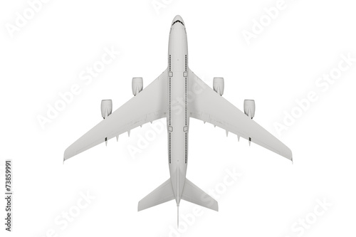 Passenger airplane isolated on white background photo