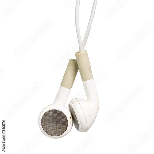 white earphone