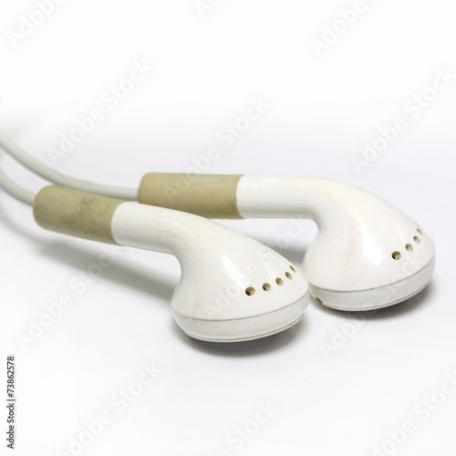 white earphone
